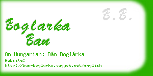 boglarka ban business card